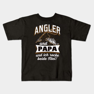 Angler und Papa Kids T-Shirt